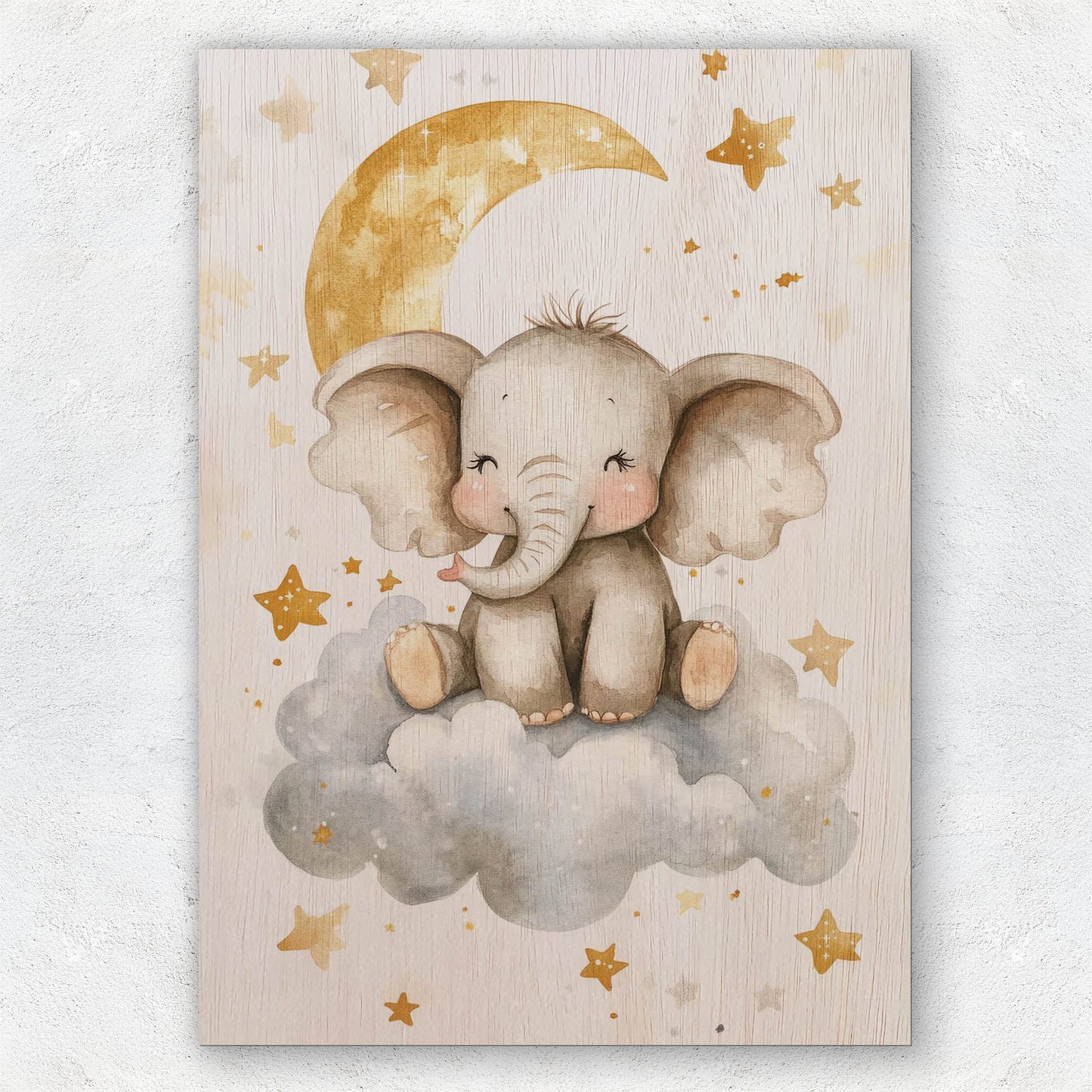 Cute Elephant on Cloud