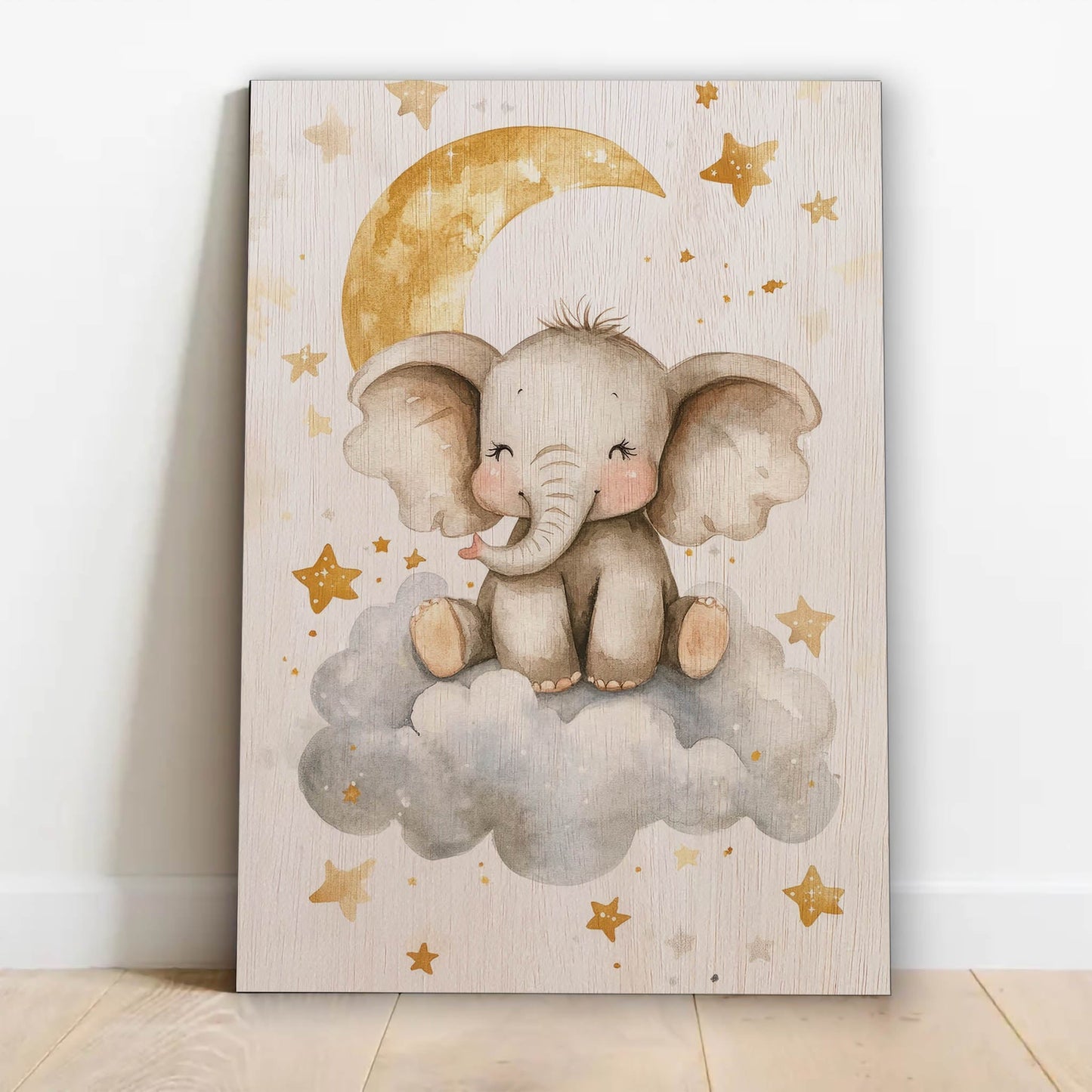 Cute Elephant on Cloud