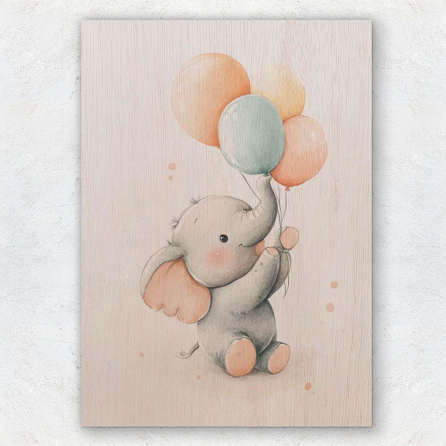 Cute Elephant with Balloons