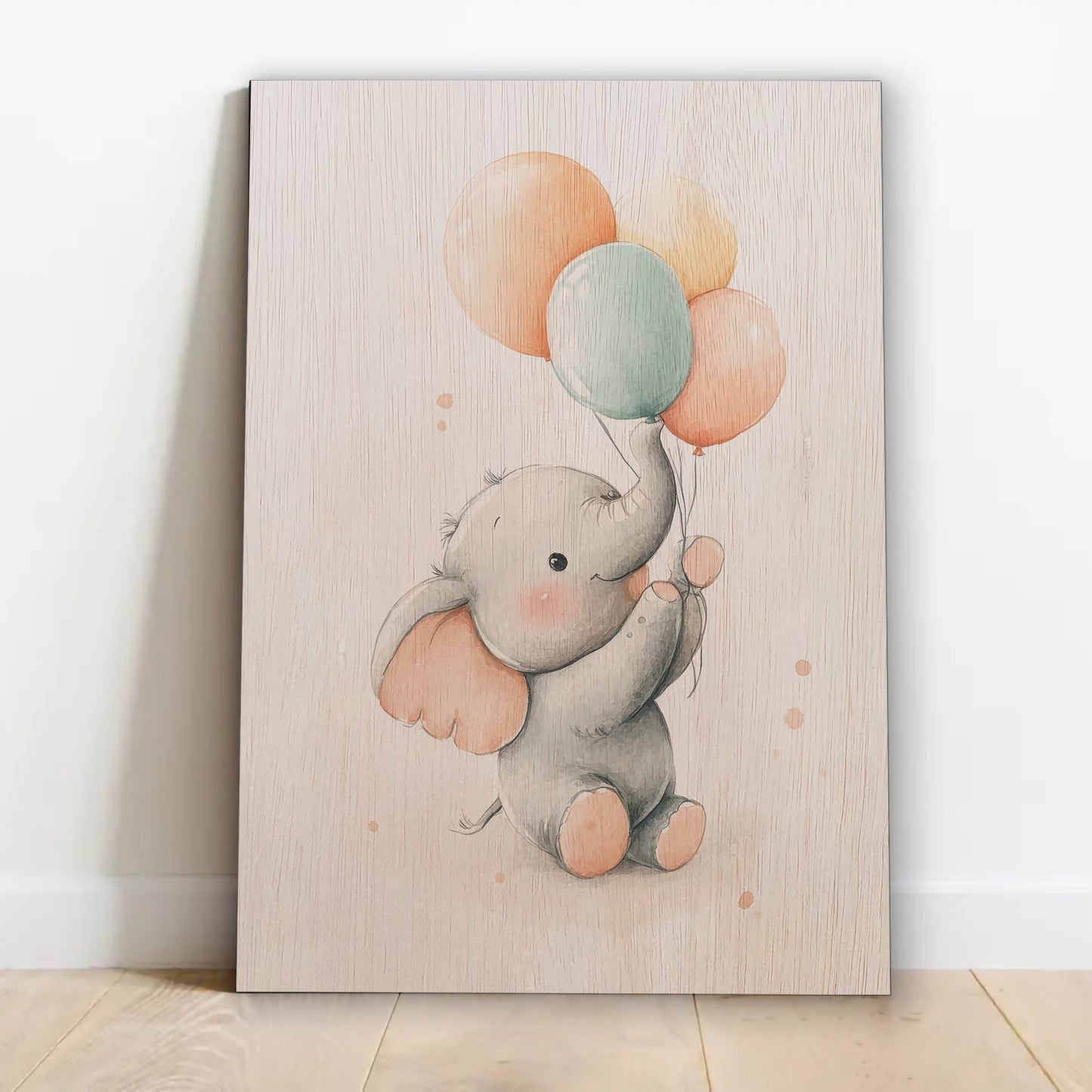 Cute Elephant with Balloons