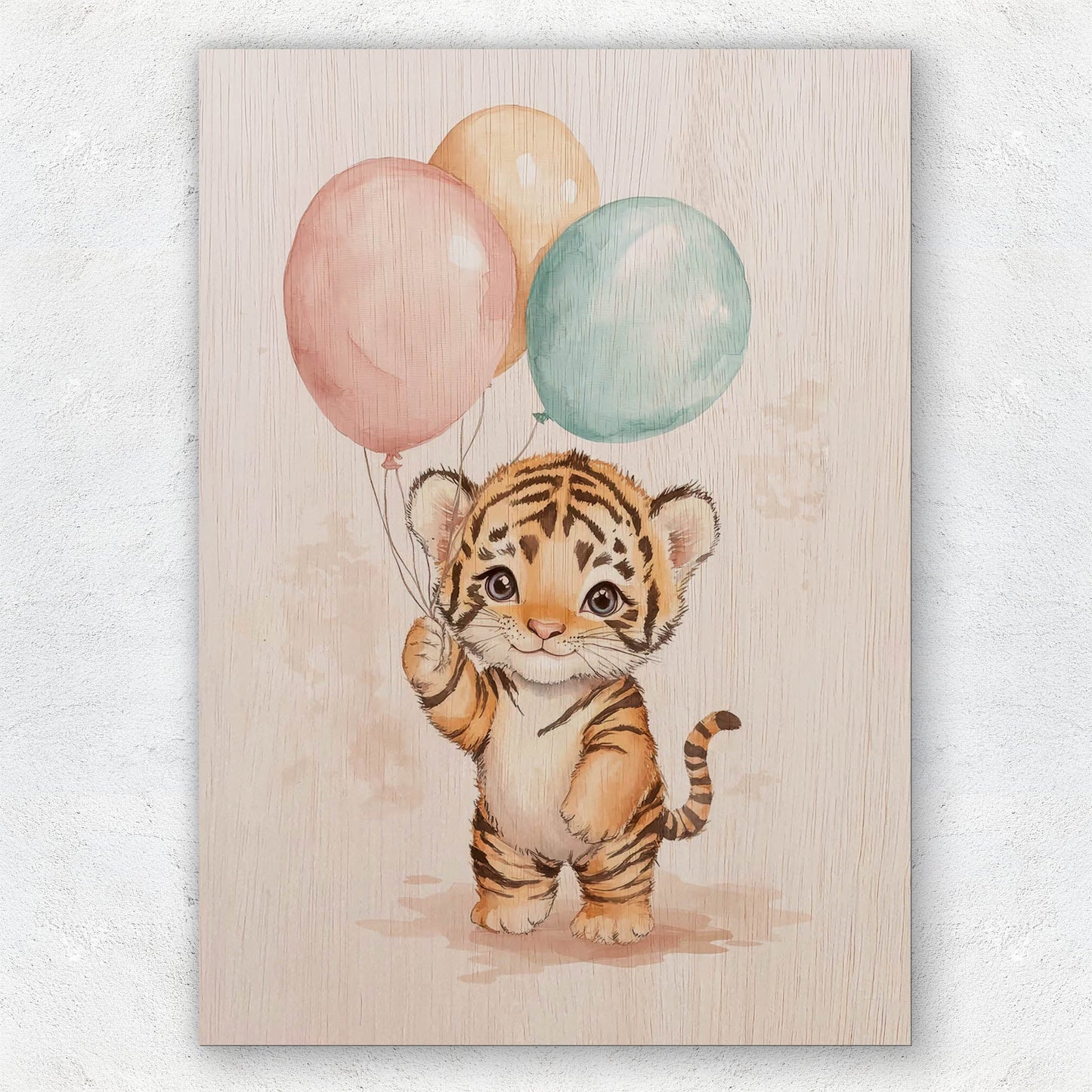 Cute Tiger with Balloons
