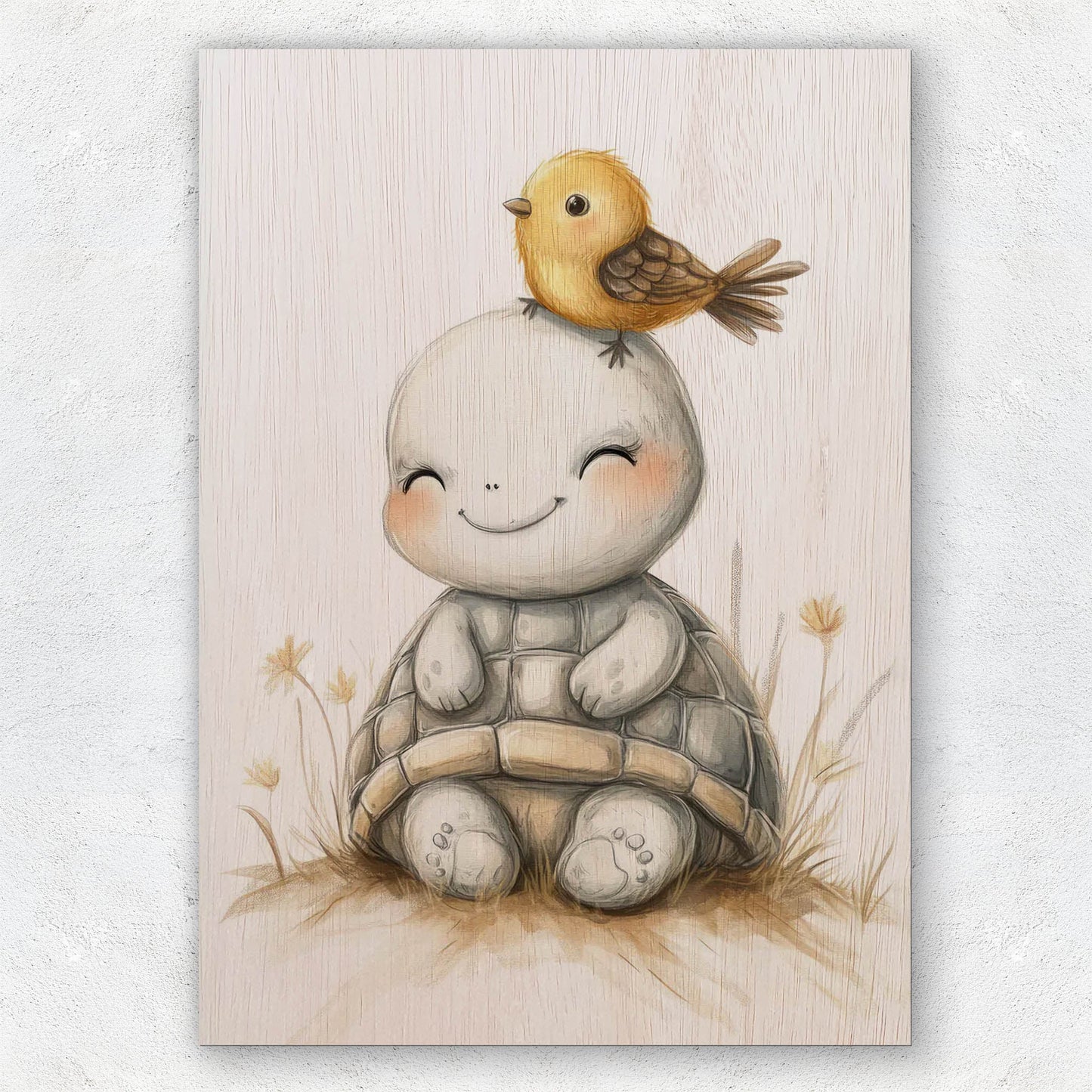 Cute Turtle and Bird