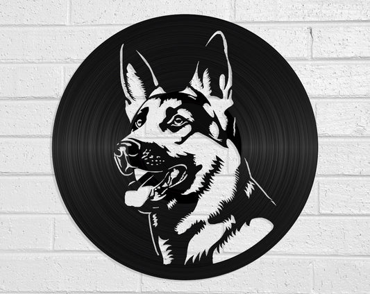 German Shepherd - revamped-records - vinyl-record-art - nz-made