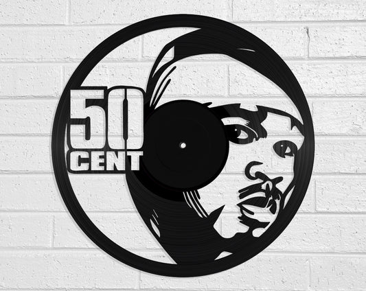 50 Cent Vinyl Record Art Made in NZ by Revamped Records