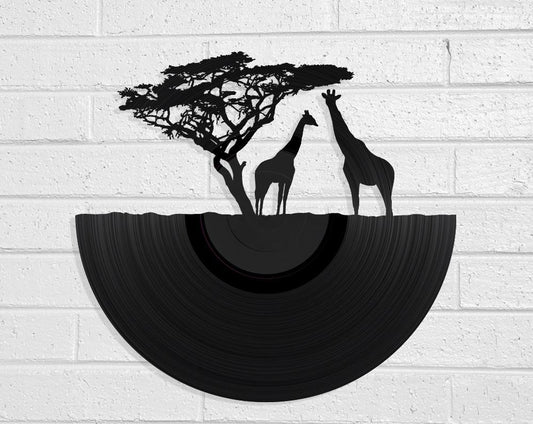 African Giraffes - revamped-records - vinyl-record-art - nz-made