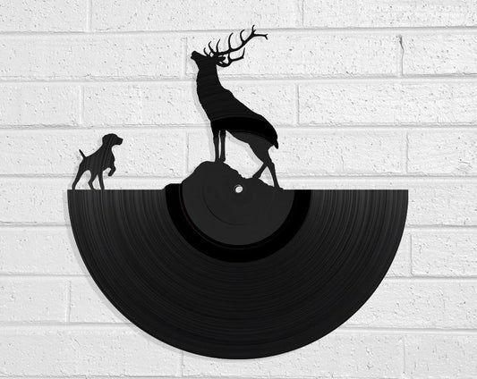 Stag and Dog - revamped-records - vinyl-record-art - nz-made