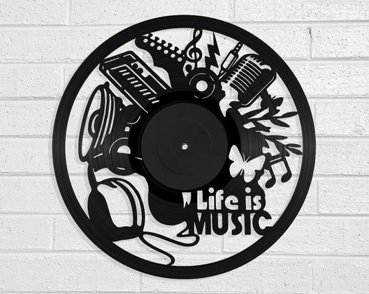 Life Is Music - revamped-records - vinyl-record-art - nz-made