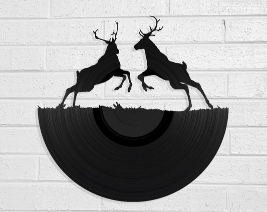 Stag Fight - revamped-records - vinyl-record-art - nz-made