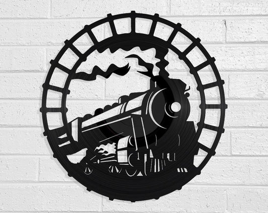 Steam Train - revamped-records - vinyl-record-art - nz-made