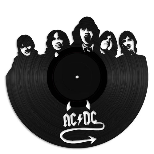 AC/DC record wall art made from vinyl lp