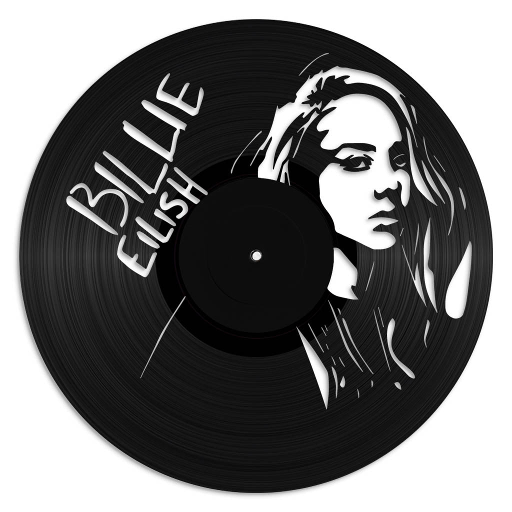 Billie Eilish vinyl record art wall hanging