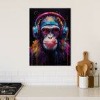 DJ Monkey · Wood Print