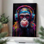DJ Monkey · Wood Print