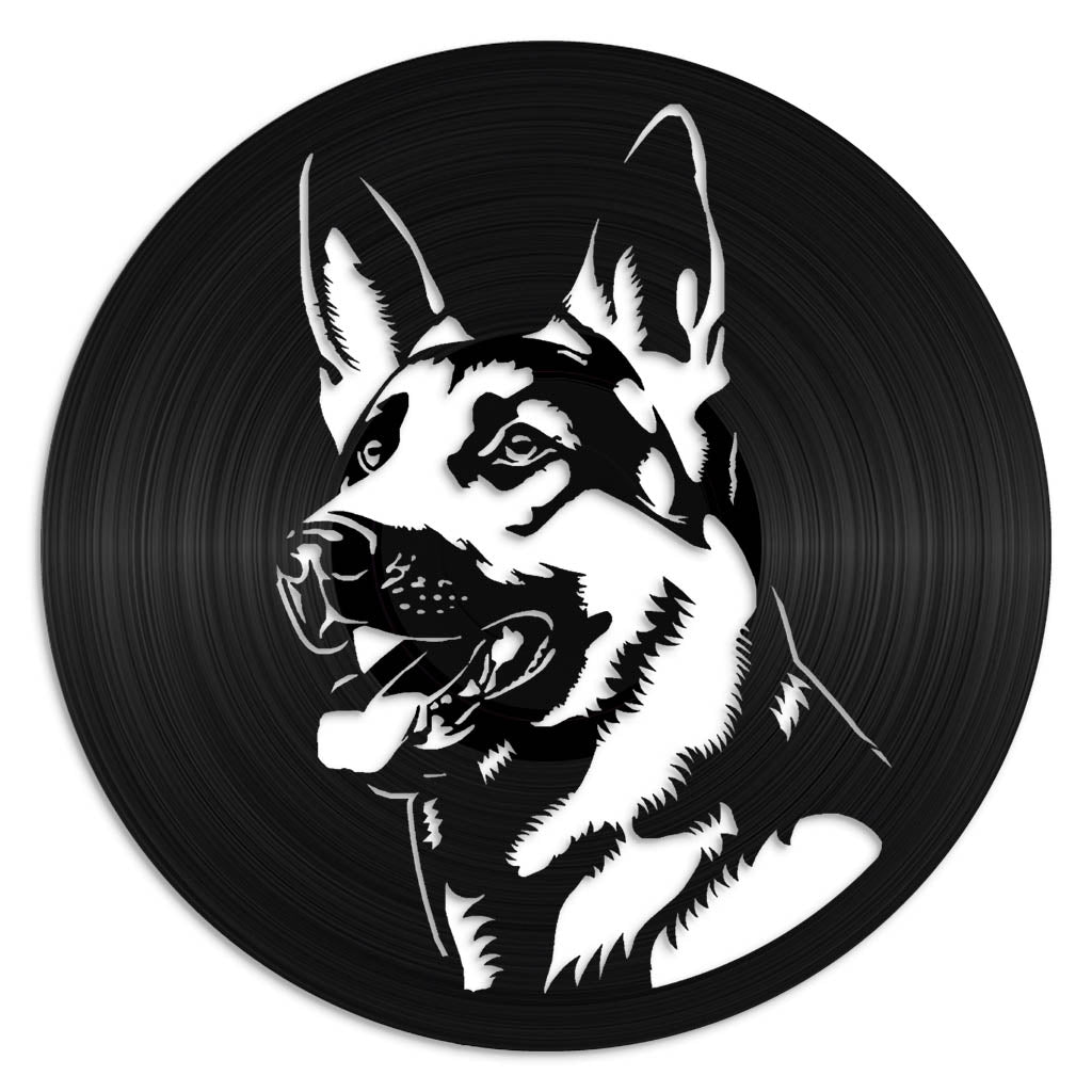 German Shepherd - revamped-records - vinyl-record-art - nz-made