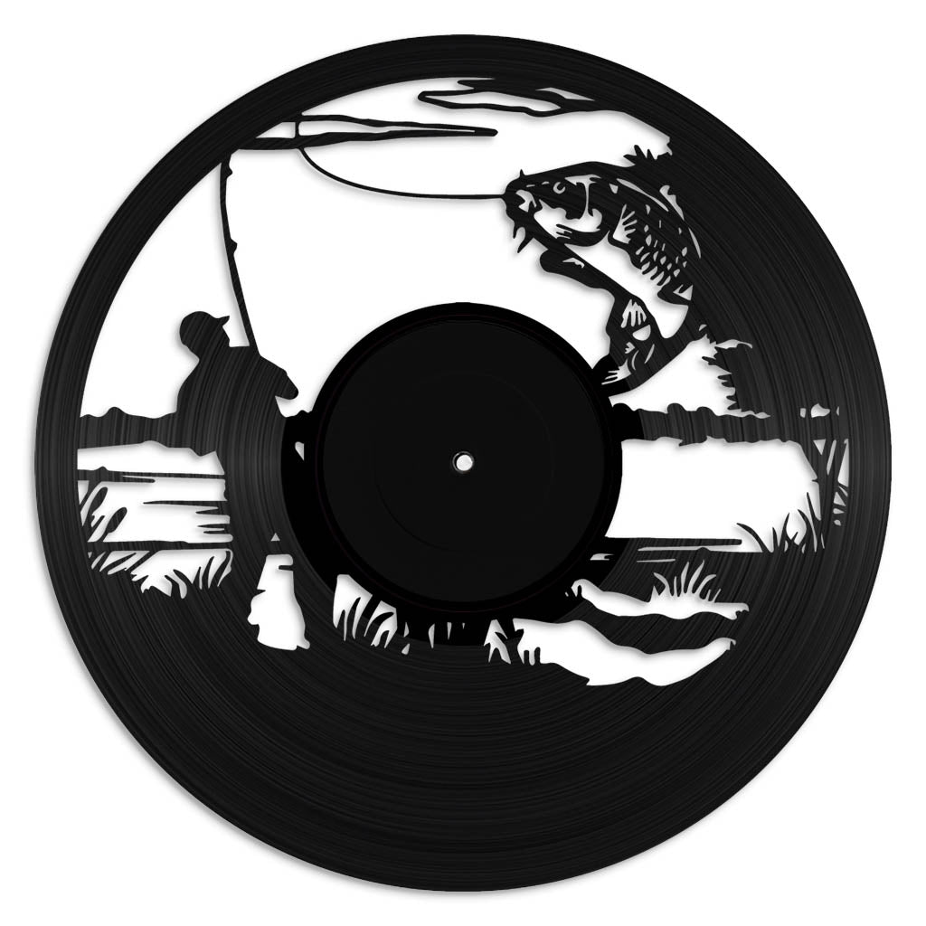 Fishing - revamped-records - vinyl-record-art - nz-made