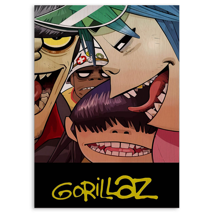 Gorillaz · Wood Print