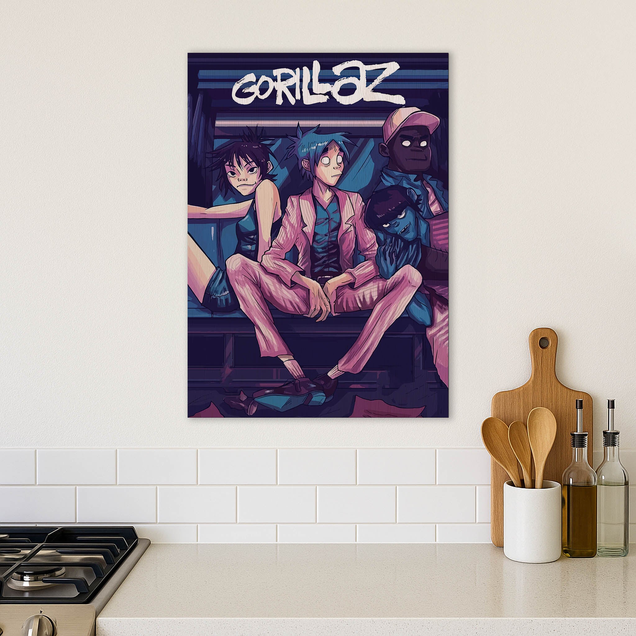 Gorillaz · Wood Print