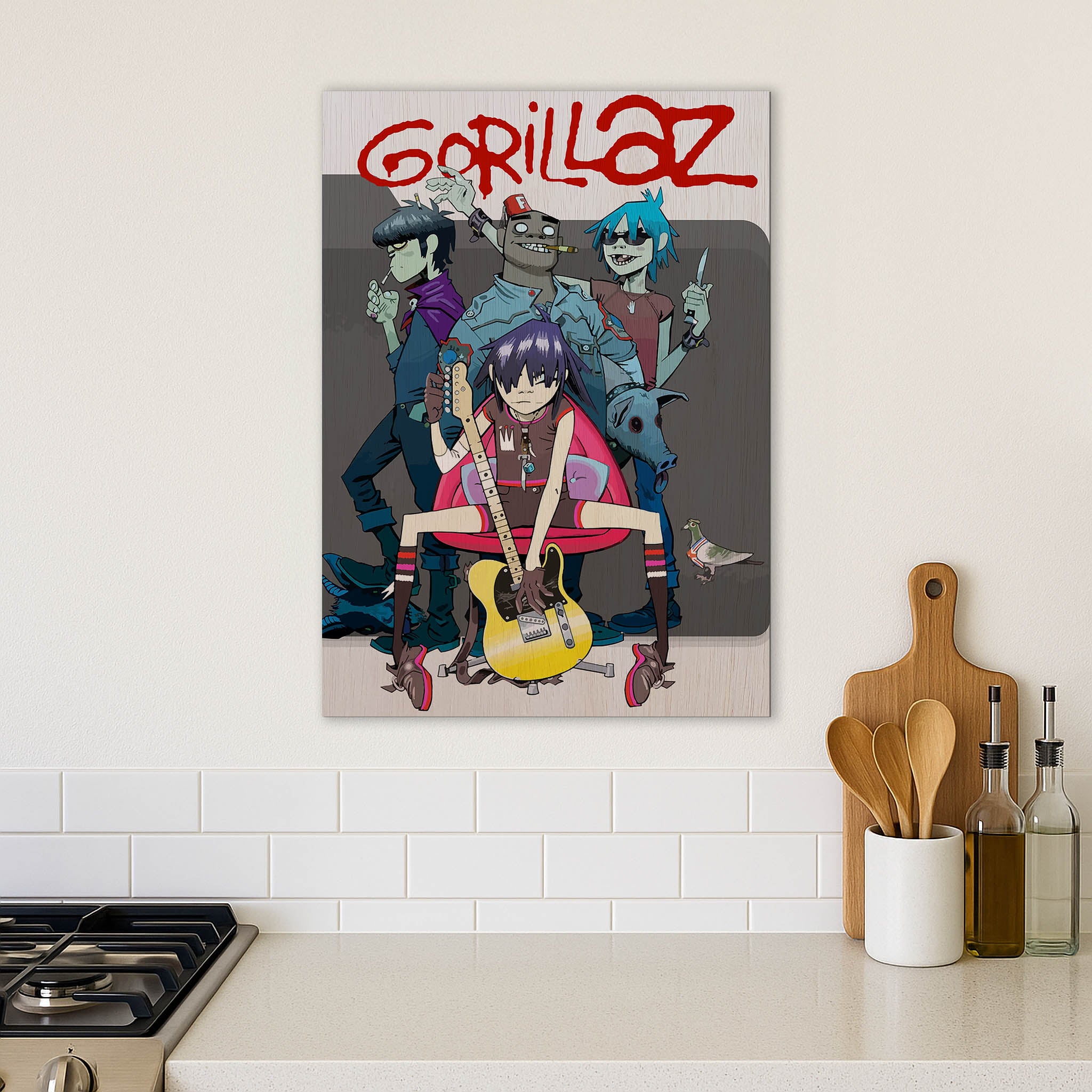 Gorillaz · Wood Print
