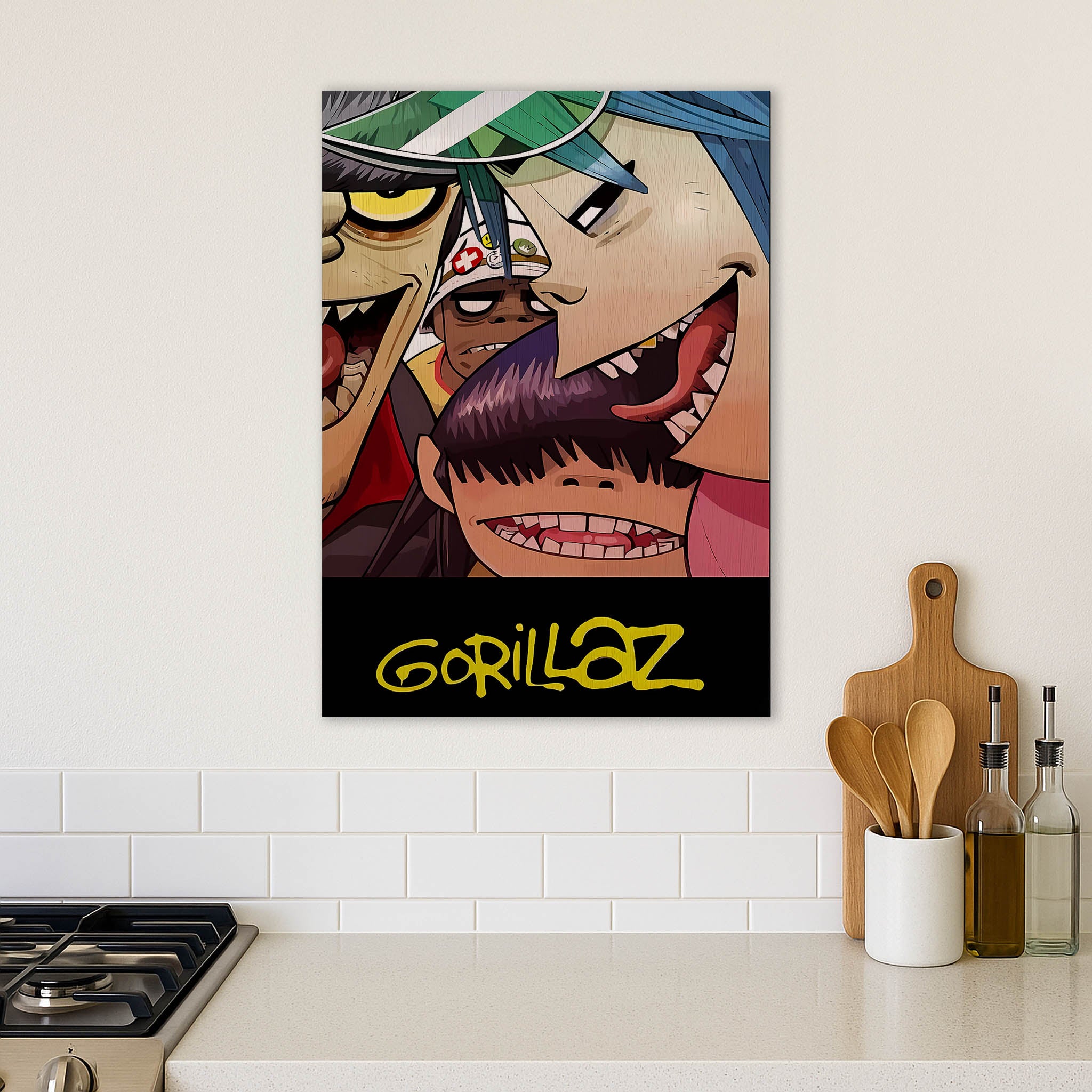 Gorillaz · Wood Print