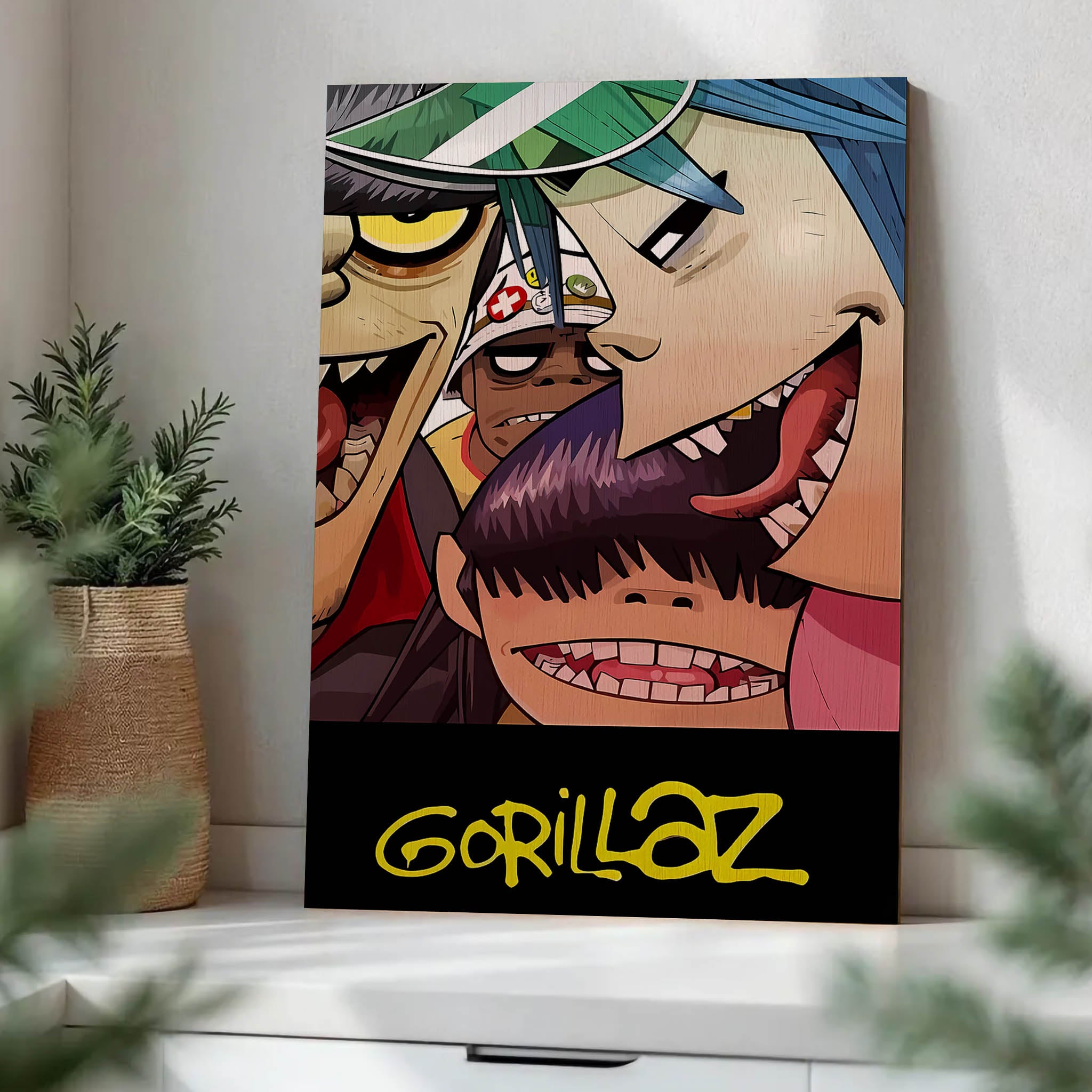 Gorillaz · Wood Print