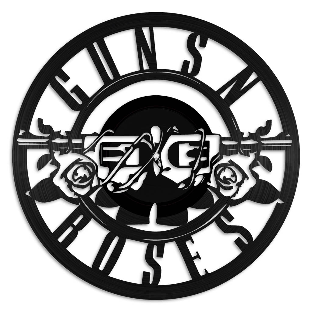 Guns N' Roses record wall art made from vinyl lp