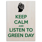 Green Day Keep Calm · Wood Print