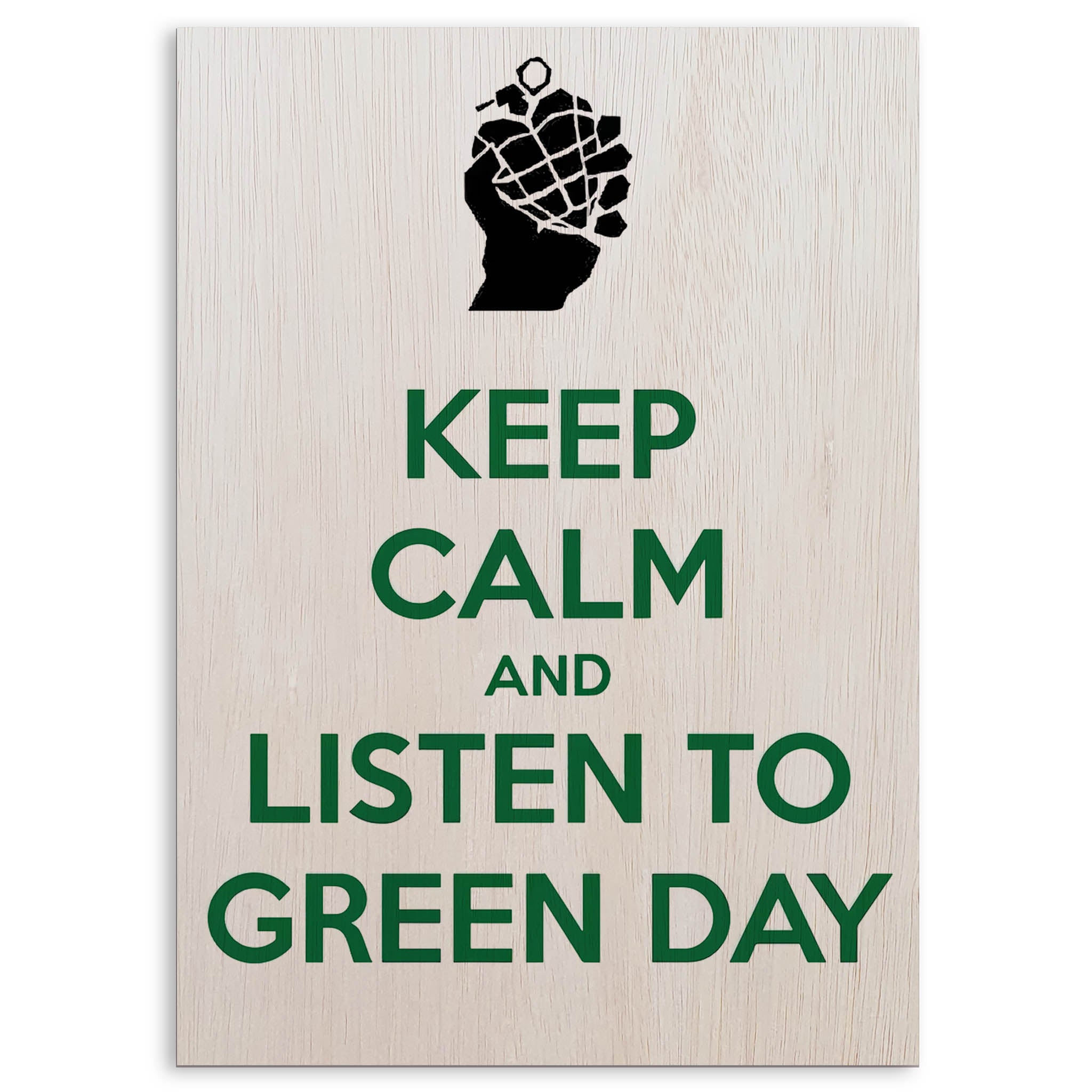 Green Day Keep Calm · Wood Print