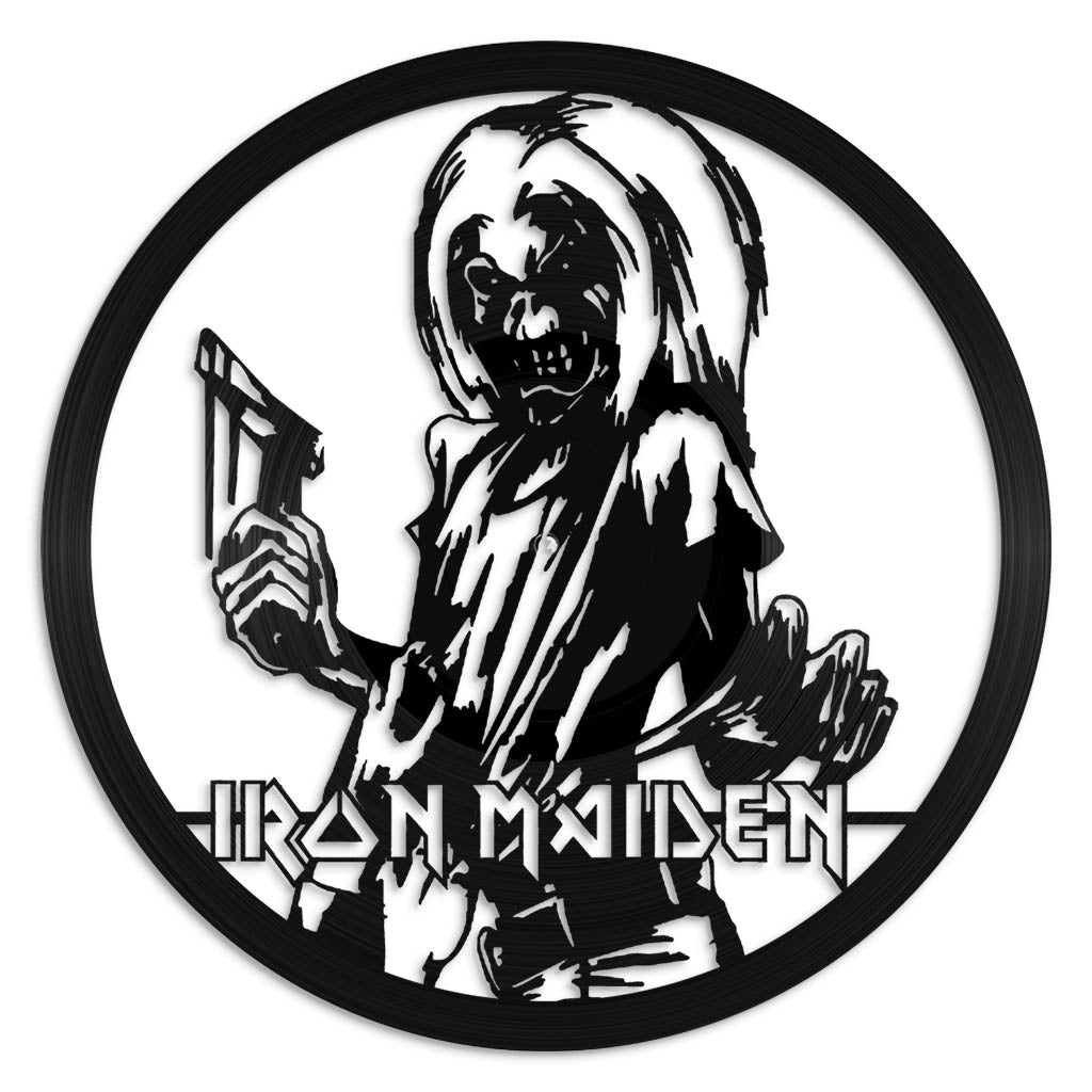 Iron Maiden vinyl record art wall hanging