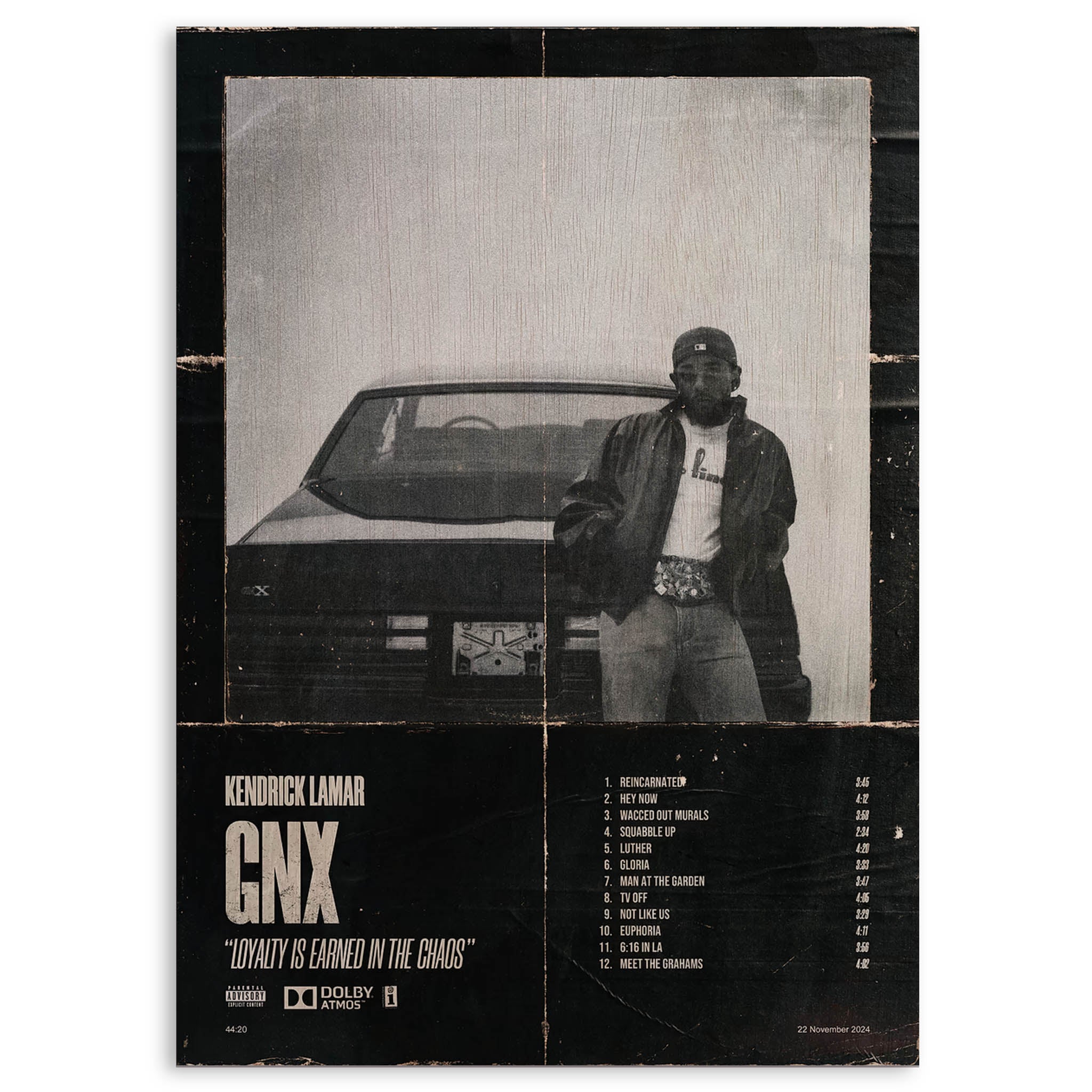Kendrick Lamar GNX Album Cover · Wood Print