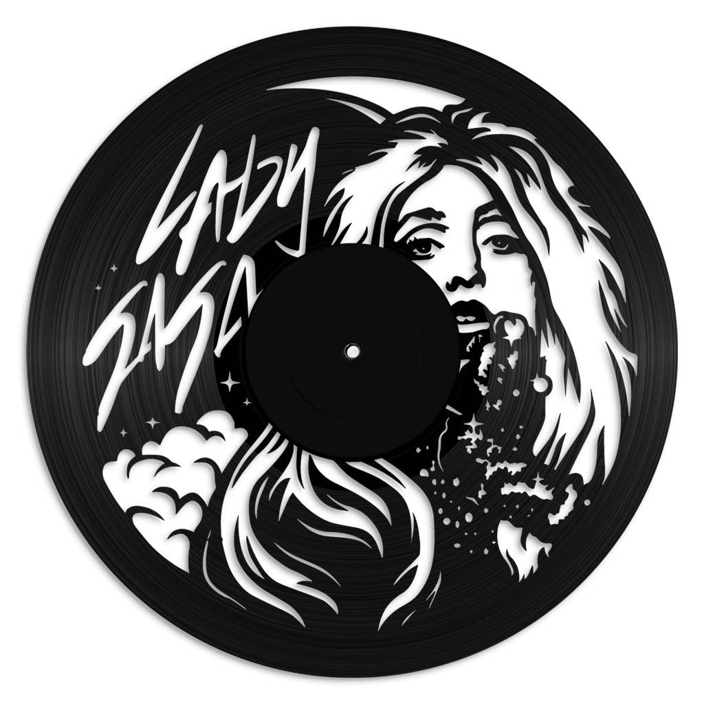 Lady Gaga record wall art made from vinyl lp