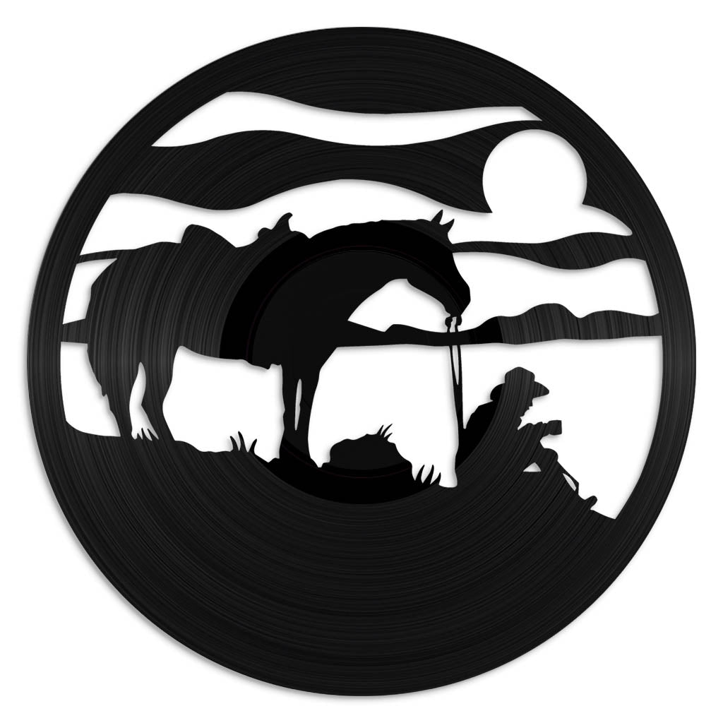 Man and Horse - revamped-records - vinyl-record-art - nz-made