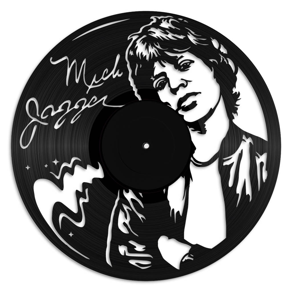 Mick Jagger record wall art made from vinyl lp