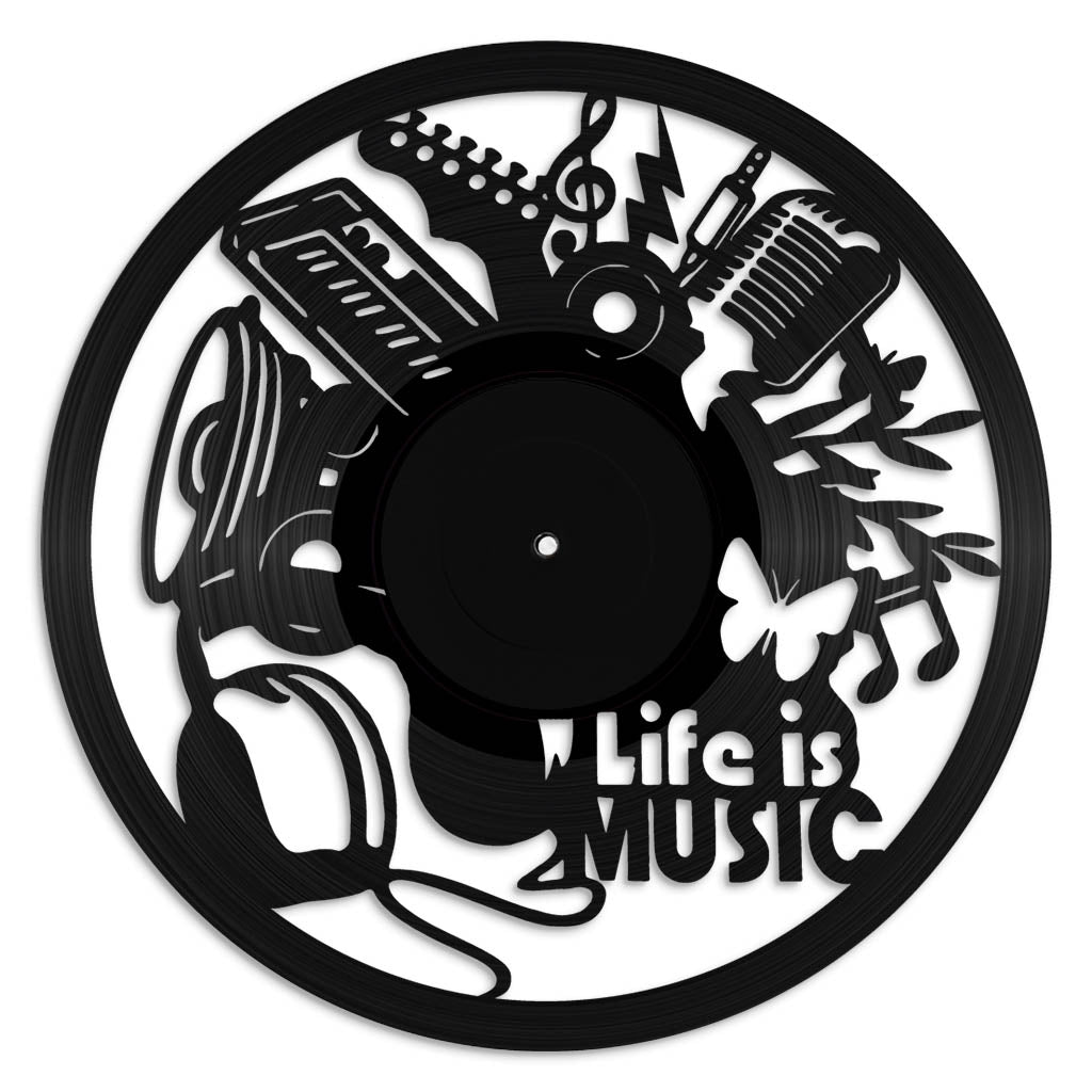 Life Is Music music wall art vinyl record design