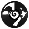 NZ Map & Kiwi - revamped-records - vinyl-record-art - nz-made
