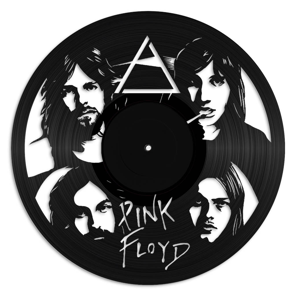 Pink Floyd record wall art made from vinyl lp