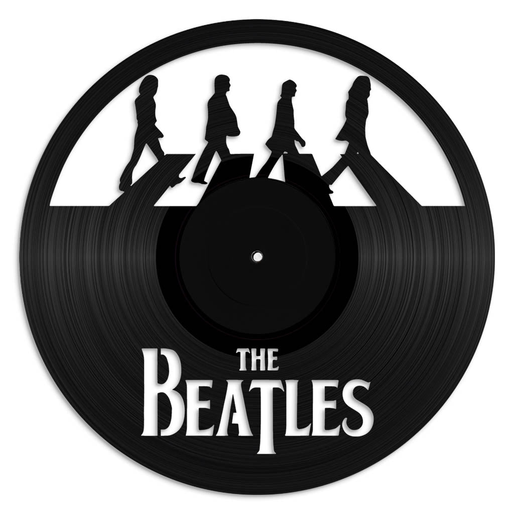 The Beatles vinyl record art wall hanging