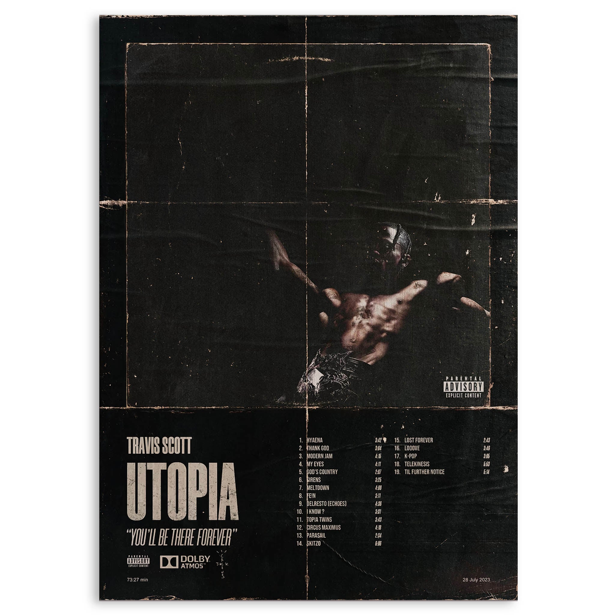 Travis Scott Utopia Album Cover · Wood Print