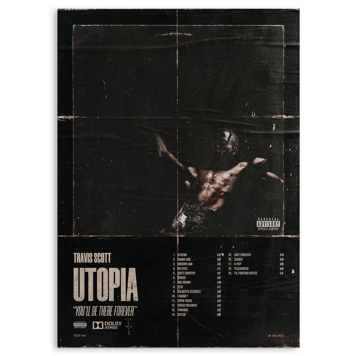 Travis Scott Utopia Album Cover · Wood Print
