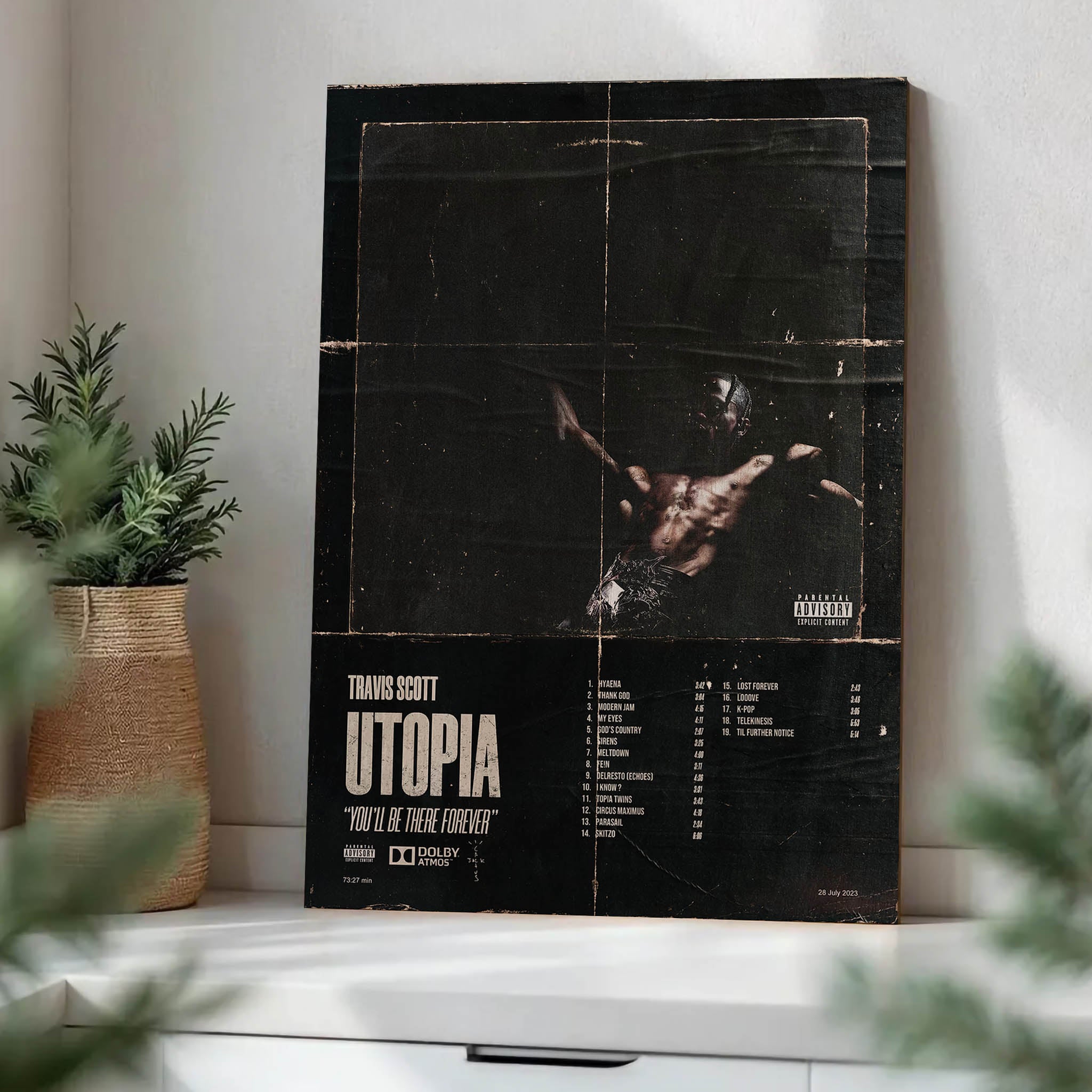 Travis Scott Utopia Album Cover · Wood Print