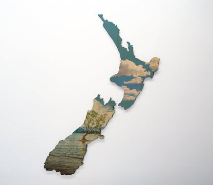 Lake Wanaka NZ Wood Print - revamped-records - vinyl-record-art