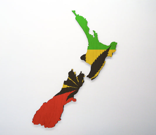 Rasta NZ Wood Print - revamped-records - vinyl-record-art