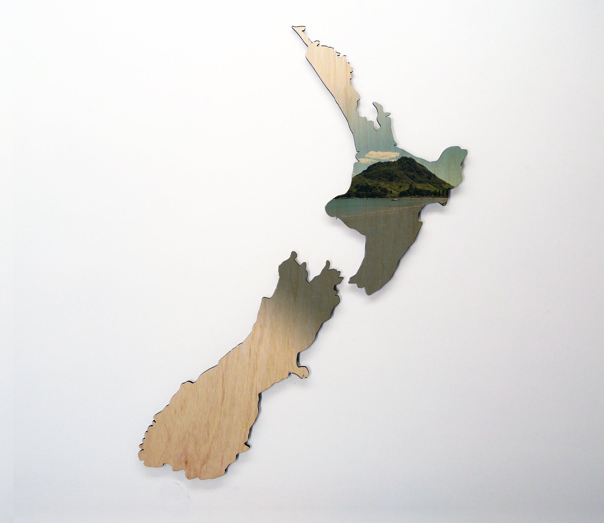 Mount Maunganui NZ Wood Print - revamped-records - vinyl-record-art